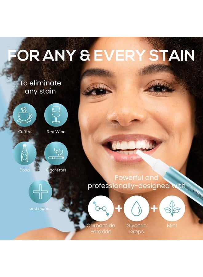 Venus Visage قلم تبييض الأسنان الاحترافي (4 أقلام)، أكثر من 40 تطبيق - تبييض الأسنان، مضاد للبقع وجيل غير مؤلم - علاج للأسنان البيضاء وبدون بقع في 30 ثانية (نعناع) - Image 4