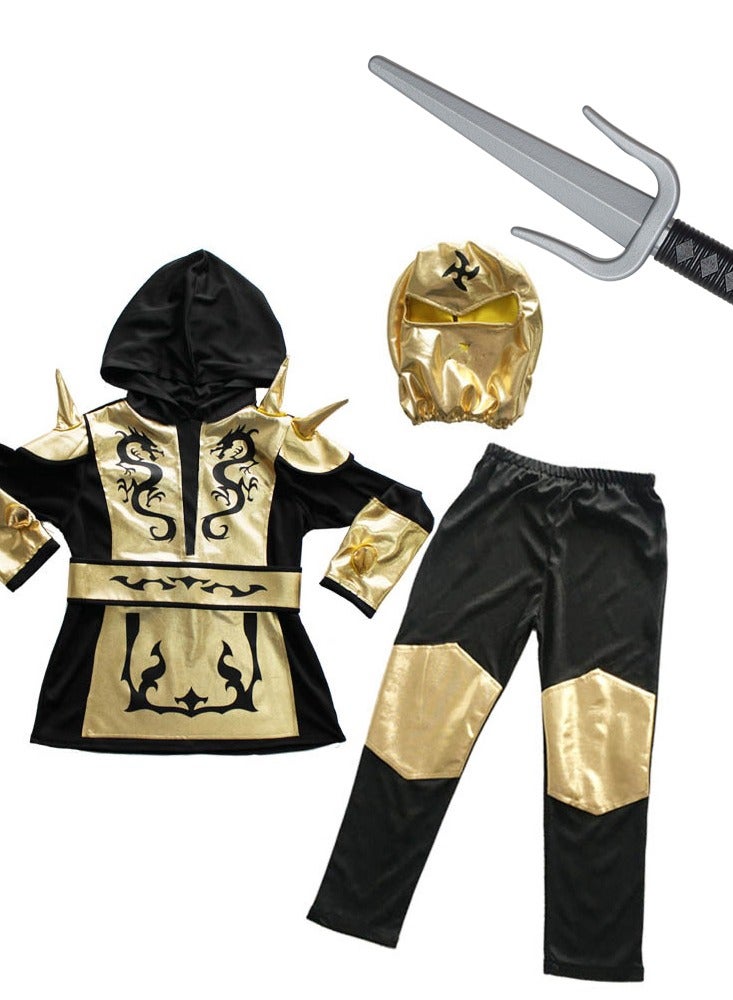 Al Aoyama Kids Ninja Costume - Ninja Outfit Boys with Plastic Ninja Foam AccessoriesToys for Kids Kung Fu Outfit Halloween Ideas - Image 3
