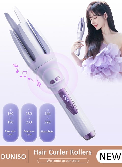 Automatic Hair Curler Rollers,Advanced Petal-shaped Auto Curling Iron 32mm Large Waves,Hair Care Coating,Fast Heating,3 Temperatures control,Multi-Protections,Create Pretty Curls Effortlessly