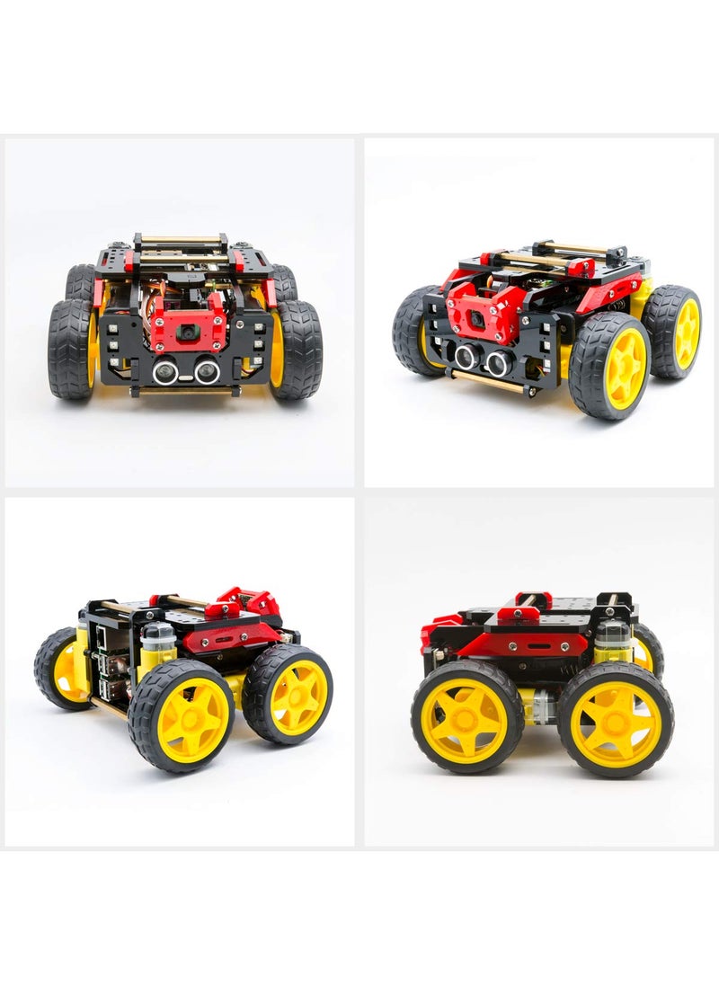 Adeept Adeept 4WD Smart Robot Kit Compatible with Raspberry Pi 4 3 Model B+ B, OpenCV Target Tracking, Real-Time Video, AWR Robotic Car Kit Adult with PDF  - Image 2
