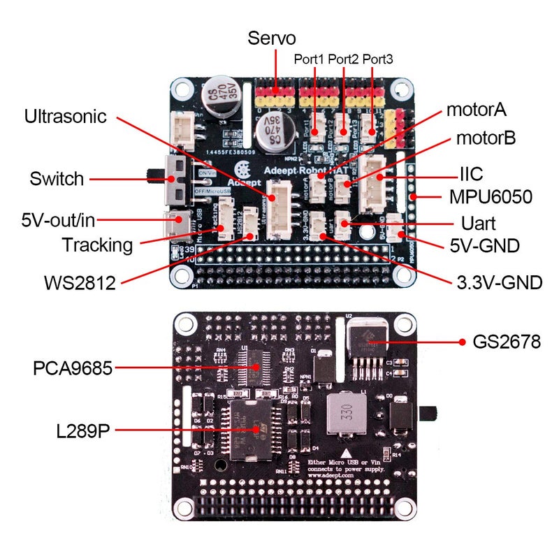 Adeept 4WD Smart Robot Kit Compatible with Raspberry Pi 4 3 Model B+ B, OpenCV Target Tracking, Real-Time Video, AWR Robotic Car Kit Adult with PDF