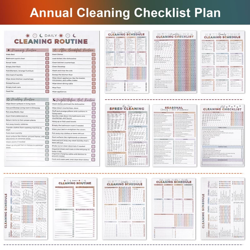 FASBET Adhd Cleaning Planner for Adults and Teens Adhd Cleaning and Organizing Planner Cleaning Schedule and Checklist Notebook List Daily Weekly Monthly for Home Chore Chart Adhd Daily Planner - Image 2