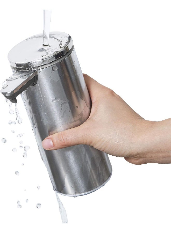 simplehuman simplehuman 9 oz. Touch-Free Rechargeable Sensor Liquid Soap Pump Dispenser, Brushed Stainless Steel  - Image 4