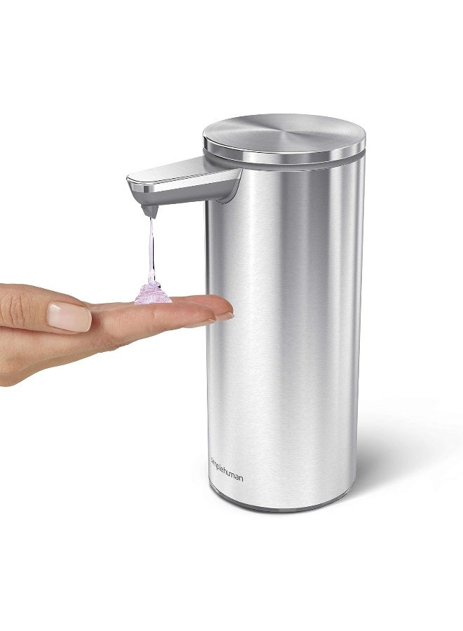 simplehuman simplehuman 9 oz. Touch-Free Rechargeable Sensor Liquid Soap Pump Dispenser, Brushed Stainless Steel  - Image 2