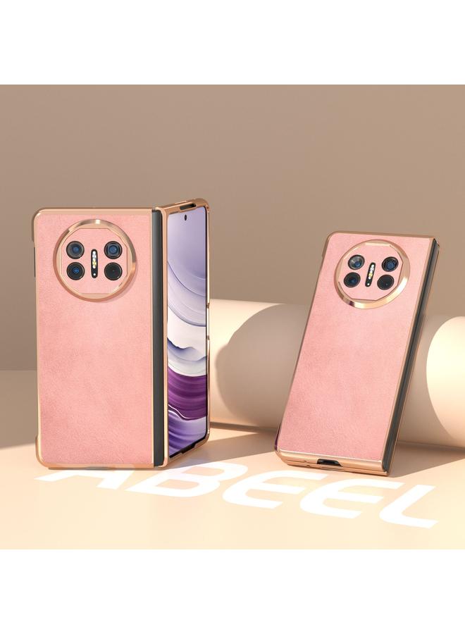 Zaboon Case For Huawei Mate X5 Nano Plating Cowhide Texture PU Phone Case - Image 2