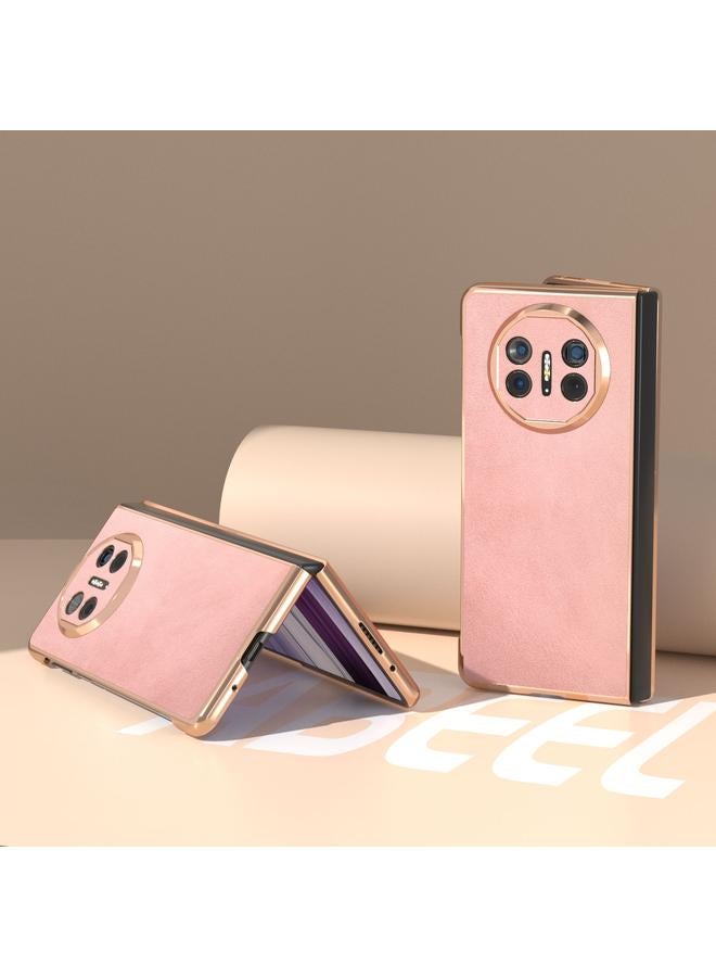 Zaboon Case For Huawei Mate X5 Nano Plating Cowhide Texture PU Phone Case - Image 3