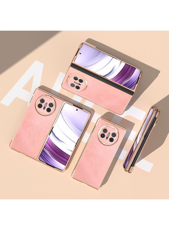 Zaboon Case For Huawei Mate X5 Nano Plating Cowhide Texture PU Phone Case - Image 4