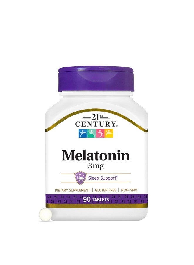 21st Century أقراص الميلاتونين 3 ملغ من القرن الحادي والعشرين، 90 حبة - Image 1