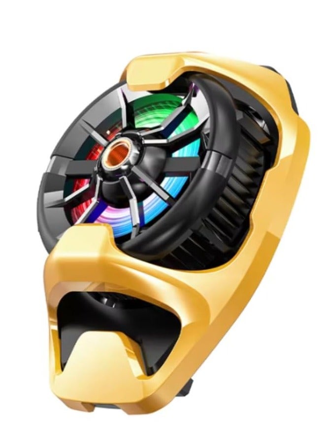 Memo DL22 Mobile Phone Cooling Fan with RGB Lights Adjustable Semiconductor Radiator Cooler - Image 3