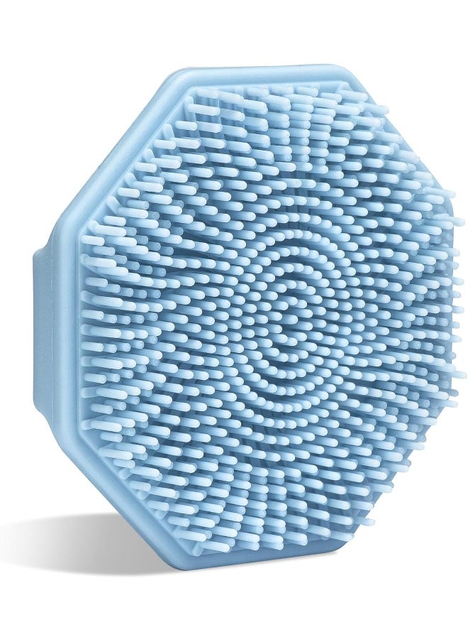 Sud Scrub Antimicrobial Silicone Face Scrubber, 1 Pack, Gentle Face Exfoliator For Sensitive Skin, Eco Friendly Facial Cleansing Brush For Acne, Exfoliating Face Brush For Men And Women (Blue)  - Image 1