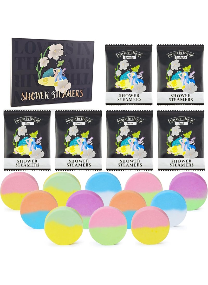 DOVIPE Aromatherapy Shower Steamers 12 Pack  Relaxation Birthday Christmas Gift Set for Women Shower Bombs Tablets for Stress Relief and Self Care Luxury Home Spa Presents for Her Mom 