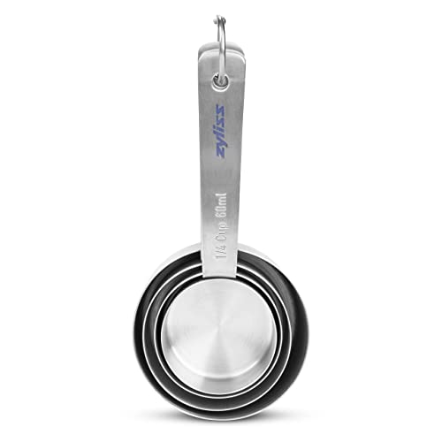 Zyliss Premium Stainless Steel Measuring Cups - Stainless Steel Measuring Cup Set - Dry Ingredient Nesting Measuring Cups - Premium Bakeware & Kitchen Tools - 4 Piece - Image 1