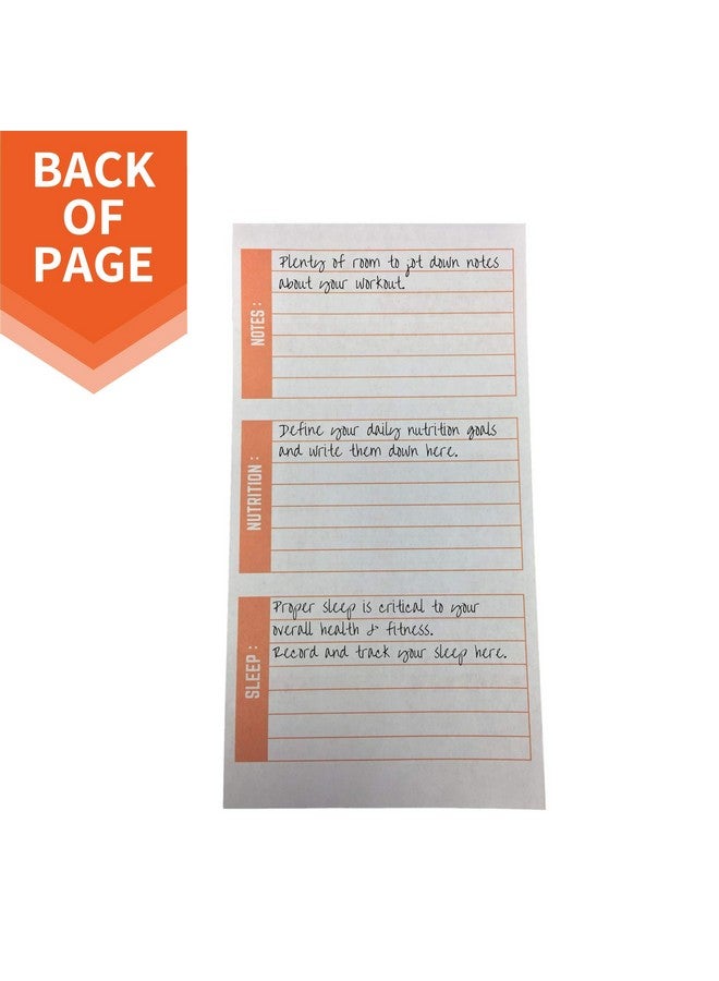 Portage Fitness & Workout Notebook - Fitness Journal, Workout Log, Exercise & Weight Training Notebook Planner, Fitness Tracker Log for Bodybuilding - 4 x 8 Inches, 140 Pages, 70 Sheets (Pack of 3) - Image 5