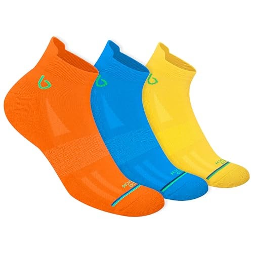 BAMBOS Bamboo Fibre Bamboo Ankle Length Socks For Men Anti-Microbial Ultra Soft Padded Ankle Socks, Pack Of 3 Multicoloured - Image 1