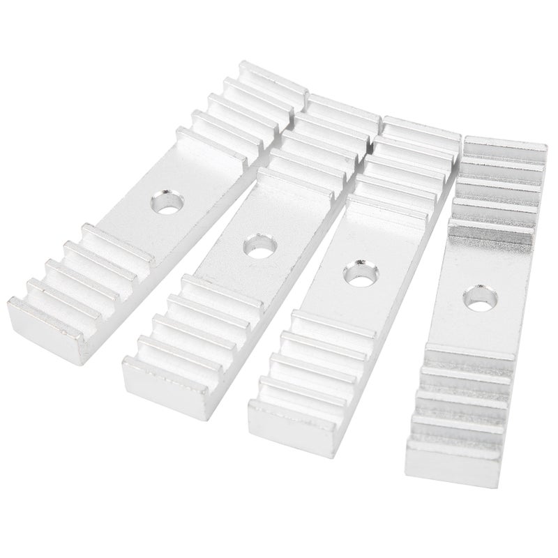4Pcs Timing Belt Fixing Tooth Aluminum Alloy Oxidation Treatment 3D Printer Part 15 x 70mm - Image 1