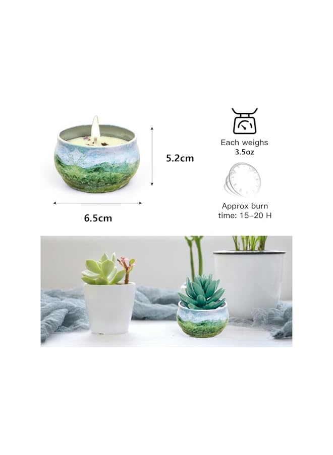 The Bros 4 Pack Scented Candles Gift Set, Relaxing Aromatherapy Candle, Portable Soy Wax Candles Use for Bath Sleep Festival Wedding, Long Lasting Tin Box candles Gift for Birthday Mothers Day Valentine's Day - Image 4