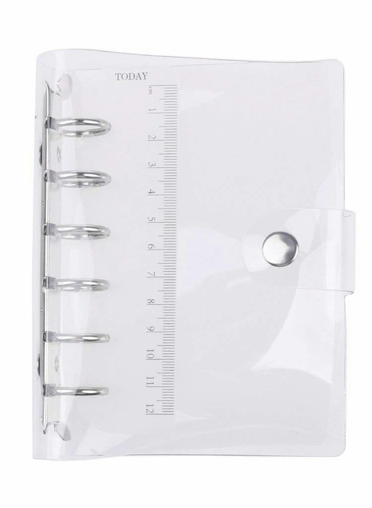 SYOSI Notebook Binder A6 PVC Notepad Sheet Shell Cover File Folder 6 Holes Binder DIY  - Image 1
