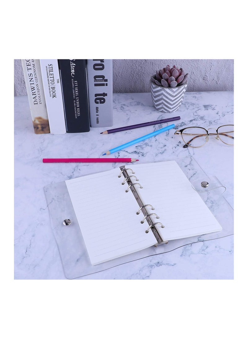 SYOSI Notebook Binder A6 PVC Notepad Sheet Shell Cover File Folder 6 Holes Binder DIY  - Image 3