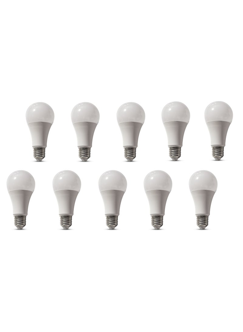 10 LED Bulbs|Material : Plastic × Aluminum|12 Watt|White Light Temperature
