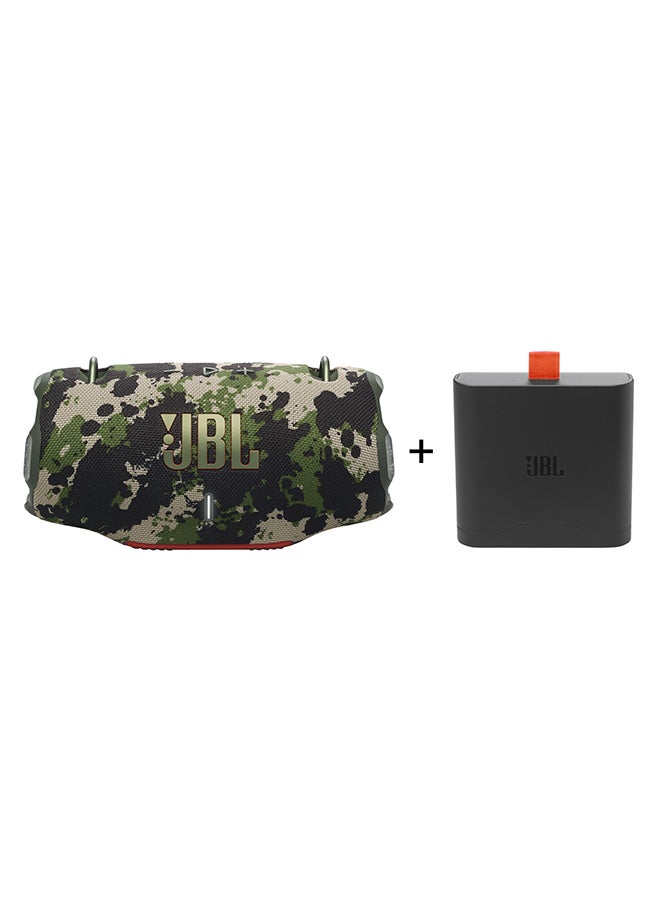 JBL Xtreme 4 Portable Waterproof Speaker And Battery 400 Combo For Non Stop Party, JBLXTREME4CMOUK+JBLBATTERY400 Squad - Image 1