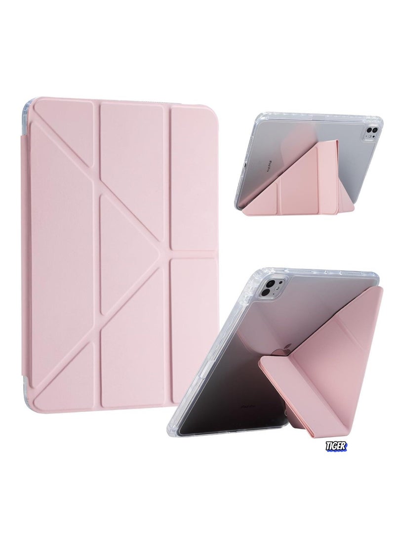 TIGER iPad Pro 11 Case 2024 (5th Generation, M4) – Pencil Holder, Adjustable Stand, Auto Sleep/Wake, Supports Apple Pencil Pro/USB-C Charging, Premium Pink Protection - Image 1