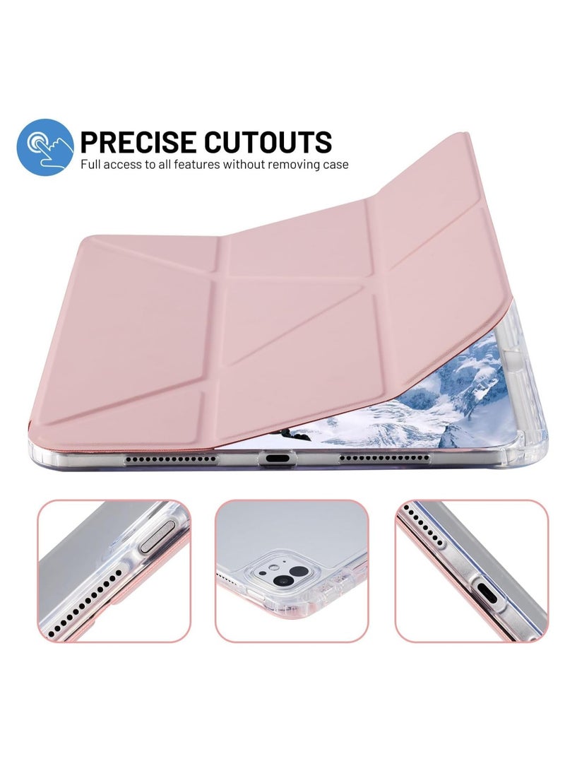 TIGER iPad Pro 11 Case 2024 (5th Generation, M4) – Pencil Holder, Adjustable Stand, Auto Sleep/Wake, Supports Apple Pencil Pro/USB-C Charging, Premium Pink Protection - Image 4