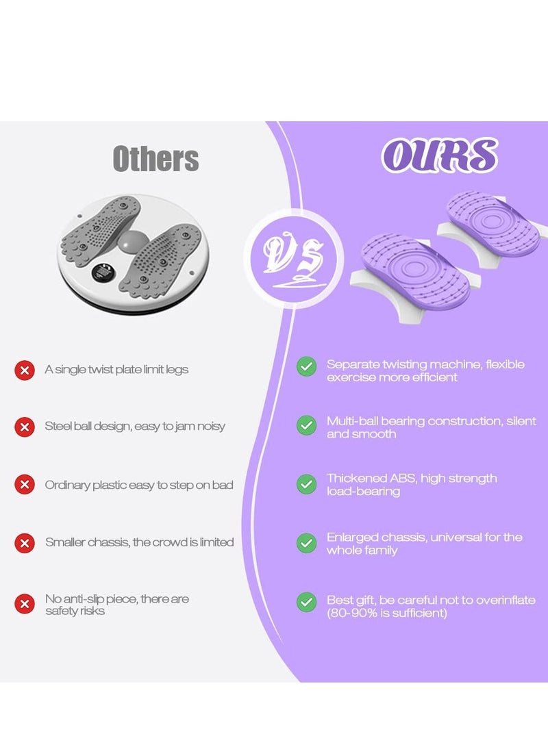 مجموعة لوح تمرين خصر بتقنية التواء والتعديل لتدريب كامل الجسم، تدريب هوائي بدون ضوضاء، مثالية لفقدان الوزن واللياقة البدنية - Image 4