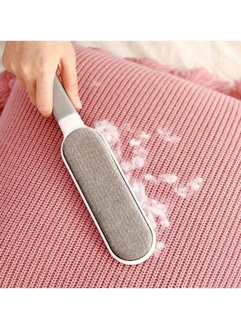 Reusable Lint Brush, Double-sided Pet Hair Removal Brush, Manual Electrostatic Sticky Lint Pet Hair Dust Brush, Carpet Pet Dog Cat Hair Remover Brush, For Clothing, Sofa, Furniture, Bedding, Carpet - Image 5