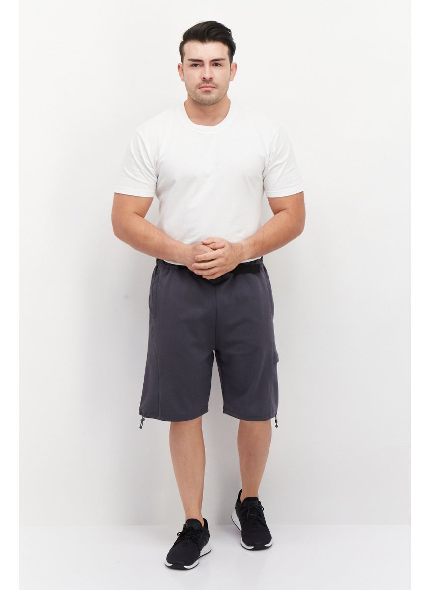 FILA Men Sportswear Fit Brand Logo Outdoor Short, Grey  - Image 4
