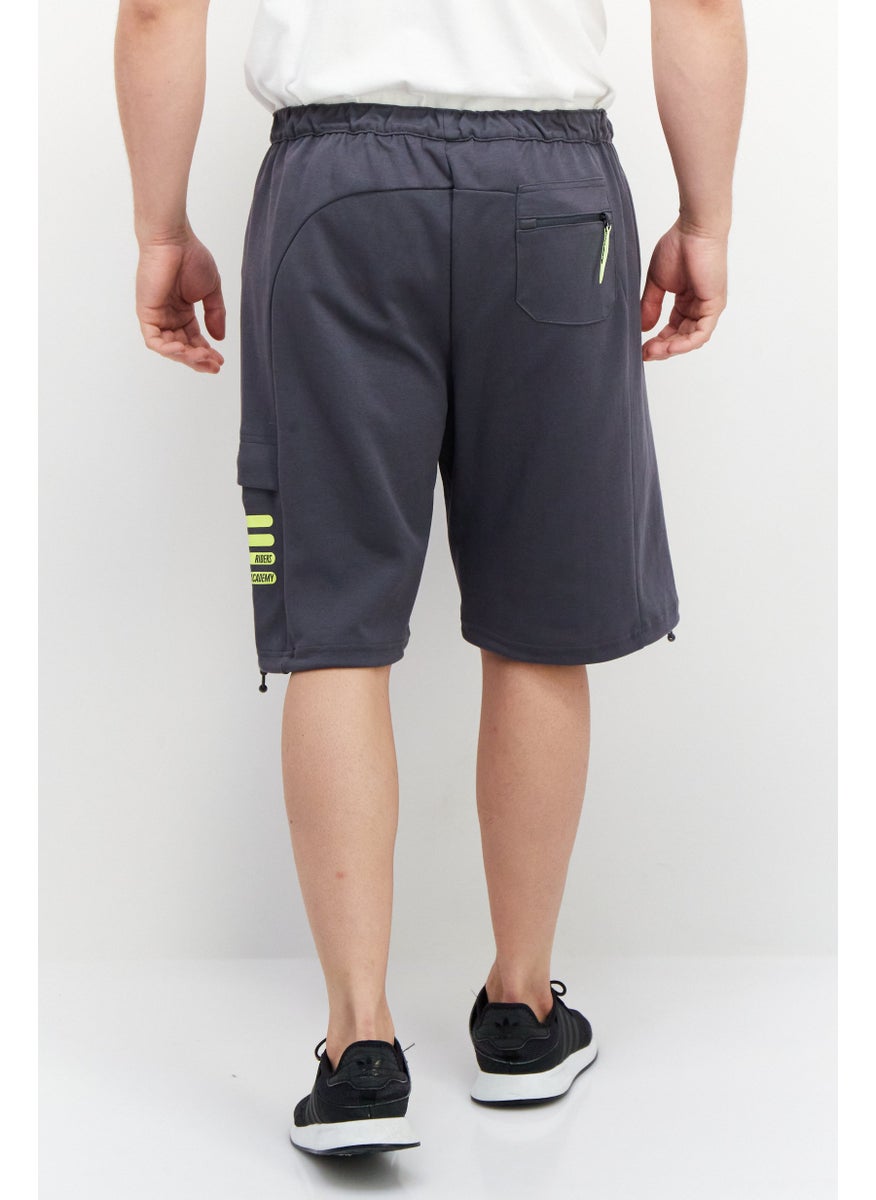 FILA Men Sportswear Fit Brand Logo Outdoor Short, Grey  - Image 3
