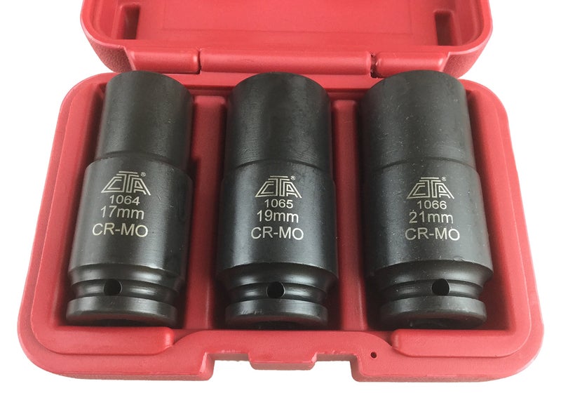 CTA Tools 1069 17mm19mm21mm Crank Bolt Socket Set 3 Piece