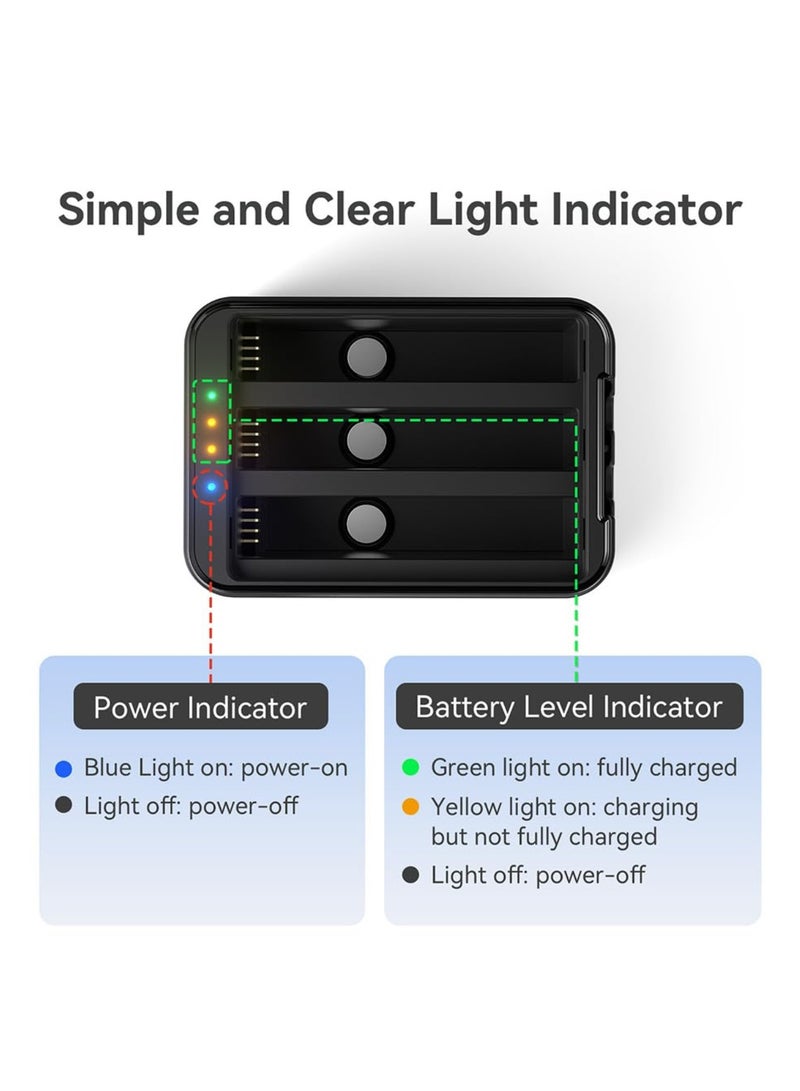 Battery Charger for Insta 360 x5,Charging Case for Insta 360 x5,Intelligent Fast Charging 3 Batteries at The Same Time,2 SD Card Slots, Automatic Pop-Up Design (Black)  - Image 5