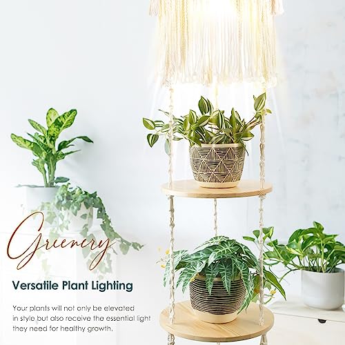 ANROYE 3-Tier Cotton Macrame Hanging Light Fixture Shelf, Boho Corner Pendant Lamp Shade Shelves, Farmhouse Ceiling Plant Hanger Indoor Decor for Women Bedroom Christmas Gift - Image 3