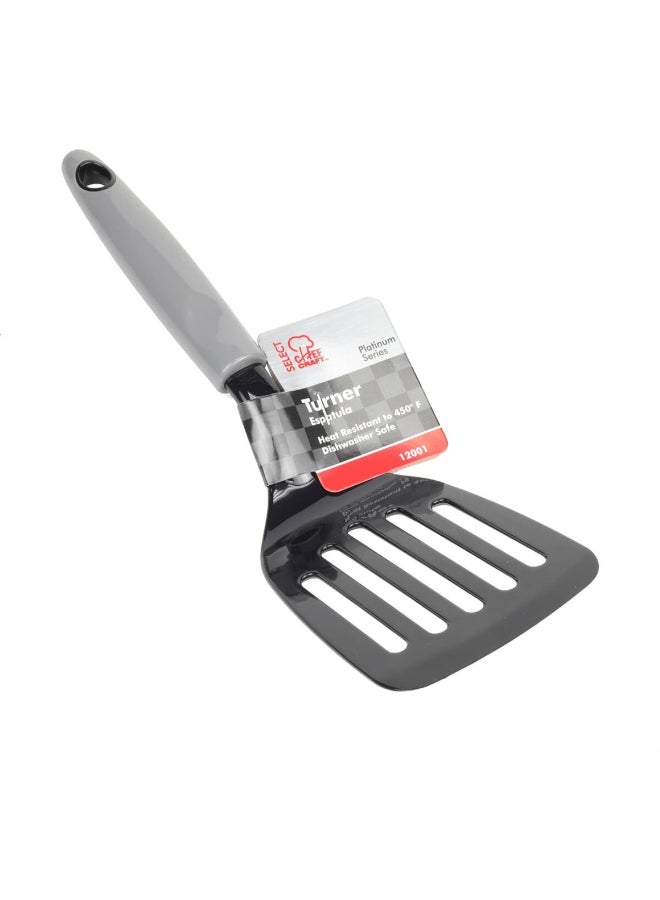 شيف كرافت ملعقة تقليب قصيرة بتصميم أنيق من ، بمقبض نايلون وسهلة الاستخدام - أسود ورمادي - 11 إنش - 12001 - Image 3