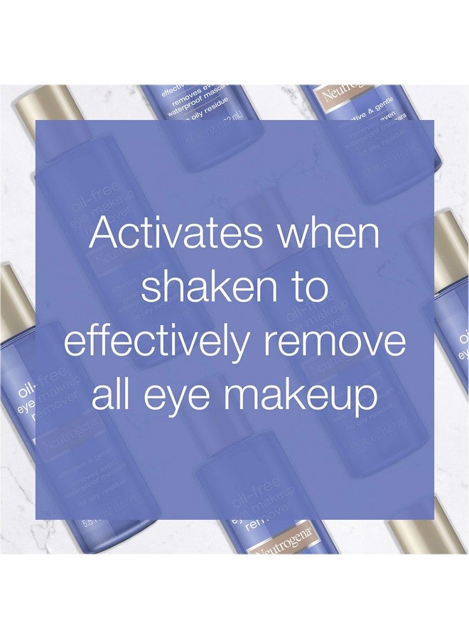 Neutrogena Oil Free Liquid Eye Makeup Remover Residue Free Non Greasy Gentle & Skin Soothing Makeup Remover Solution With Aloe & Cucumber Extract For Waterproof Mascara 5.5 Fl. Oz - Image 5