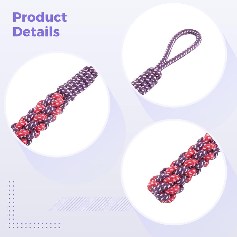Dog Chew Toy, Puppy Tug Toy, Cotton Rope - Interactive Training & Teething Relief - Image 3