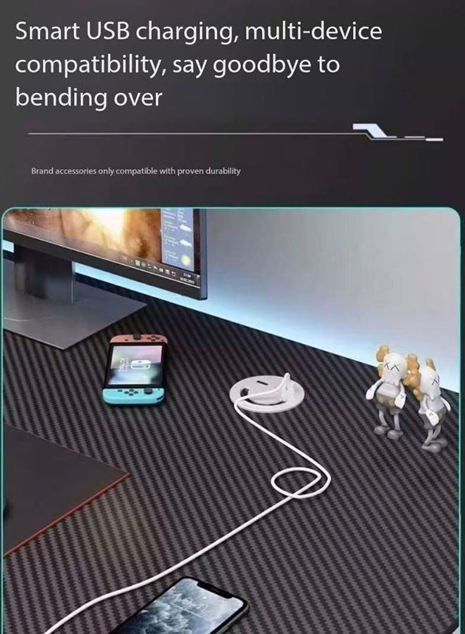 JCB CHIC Computer Desk Corner Desk Gaming Desk PC Table  with Large Monitor Shelf，Writing Study Table with USB charging,120*60*74cm E-sports Ergonomic Gaming Table Office table - Image 5