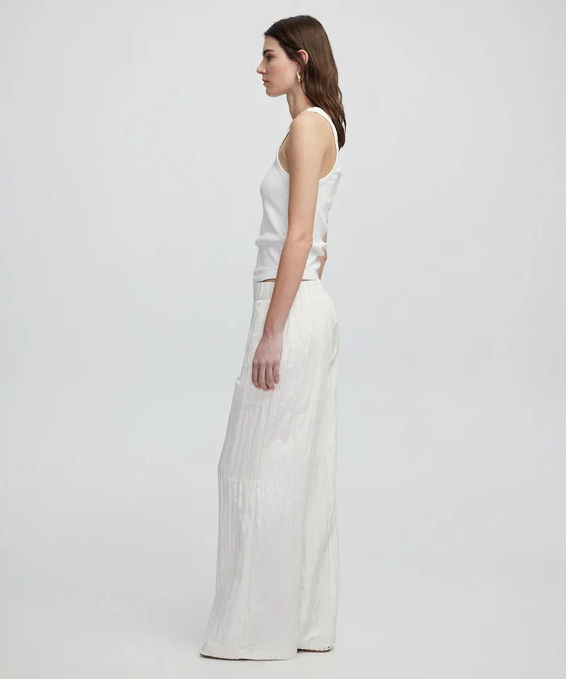 ابيكول Textured Wide-Leg Trousers