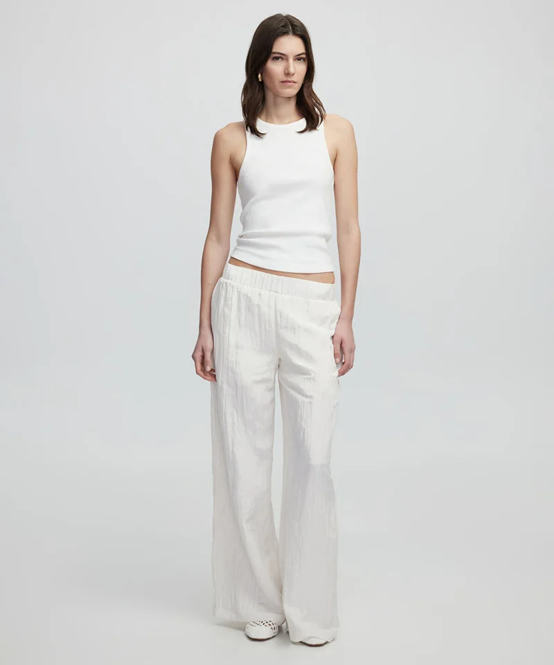 ابيكول Textured Wide-Leg Trousers