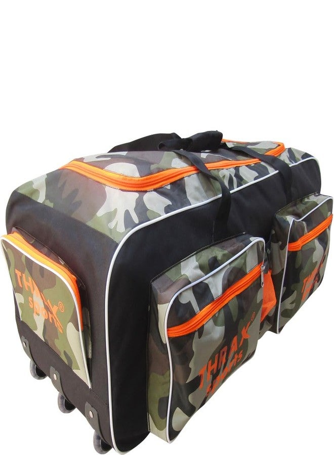 THRAX Super Pack Wheel Cricket Kit Bag Army Color - Image 1