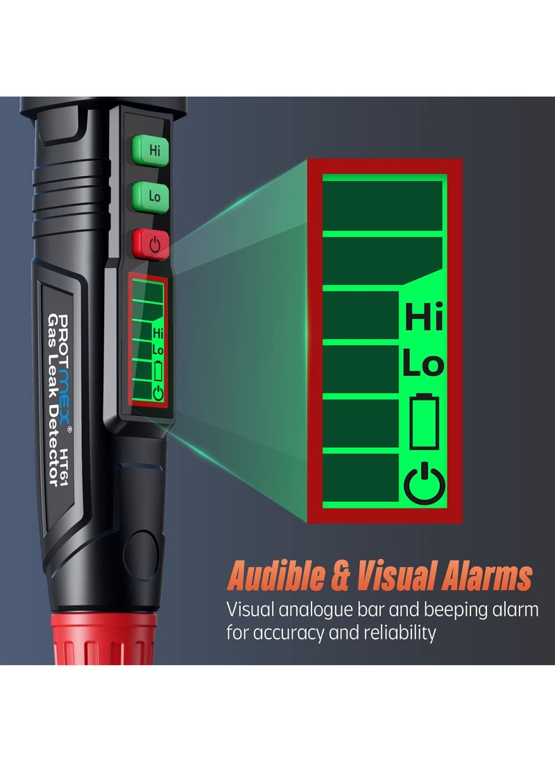 SYOSI - Portable Natural Gas Detector with Lo Hi Mode, Audible and Visual Alarm, 50 1000 PPM Range, Detects Methane, Propane, Ethane, Combustible Gas, Suitable for Home, RV, Industrial Use - Image 1