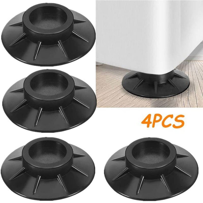 TECHNOVIBES TECHNOVIBES Anti Vibration Pads forNoise Dampening Washing Machine Feet with Tank Tread Grip for Washer and Dryer Protects Laundry Room Floor NonSlip Mats Moisture Proof Mats Set of 4  - Image 2