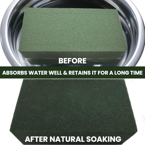 Ortarco 3 Pack Floral Foam Blocks (5.5" x 3.1" x 1.7") Wet and Dry Flower Foam for Flower Arrangements Supplies, Flower Foam Blocks for Fresh or Artificial Flowers in Art, Crafts and DIY Decorations - Image 5