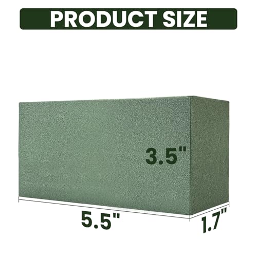 Ortarco 3 Pack Floral Foam Blocks (5.5" x 3.1" x 1.7") Wet and Dry Flower Foam for Flower Arrangements Supplies, Flower Foam Blocks for Fresh or Artificial Flowers in Art, Crafts and DIY Decorations - Image 2