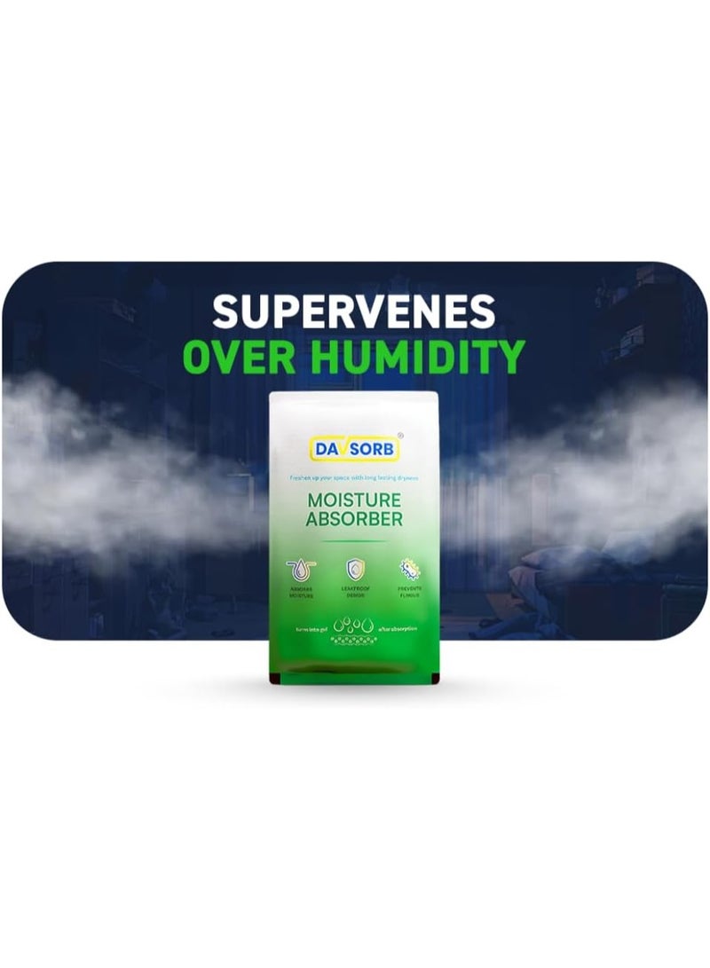 CILICAnT مزيل رطوبة الغرف من دافسورب، أكياس امتصاص الرطوبة، مناسب للمنزل والسيارات والأجهزة الإلكترونية وخزانة الملابس ورفوف الأحذية | يقاوم الرطوبة الزائدة ويمنع العفن والفطريات؛ عبوة من ٤٠-٥ غرام (٤٠ × ٥ = ٢٠٠ غرام)، أبيض - Image 5