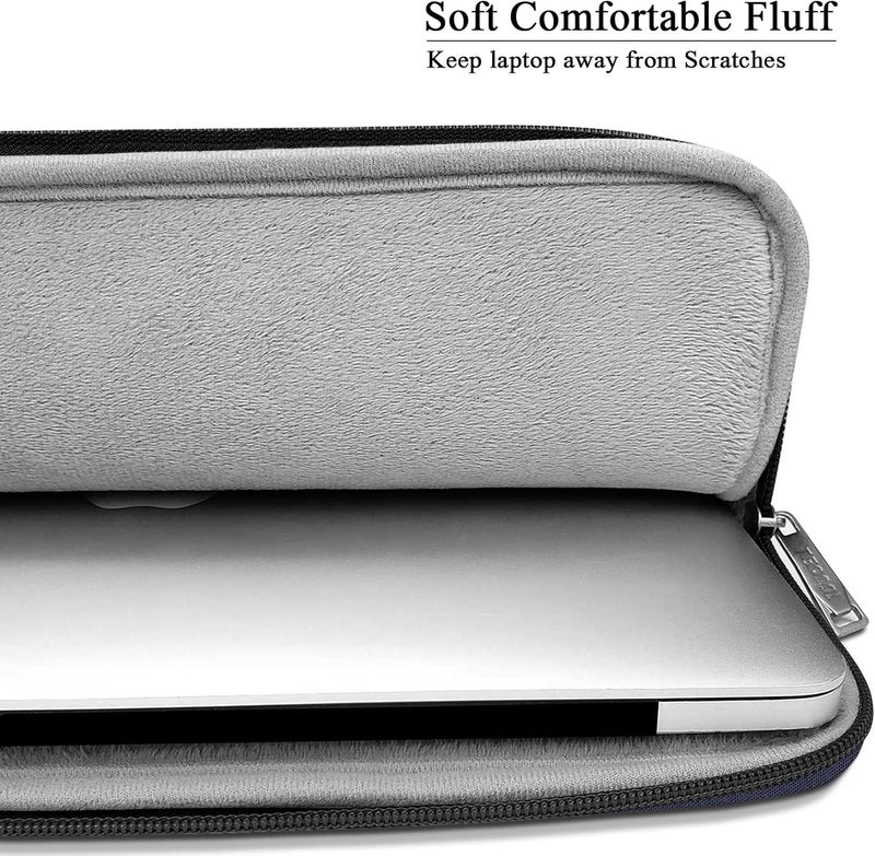 تيكول حقيبة كمبيوتر محمول مقاس 14 بوصة، غطاء واقٍ لأجهزة HP EliteBook Pavilion Dell Lenovo Thinkpad Chromebook Notebook مقاس 14 بوصة، MacBook Air 15 M4 M3 2025-2023، حقيبة كمبيوتر مقاومة للماء، أزرق داكن - Image 4