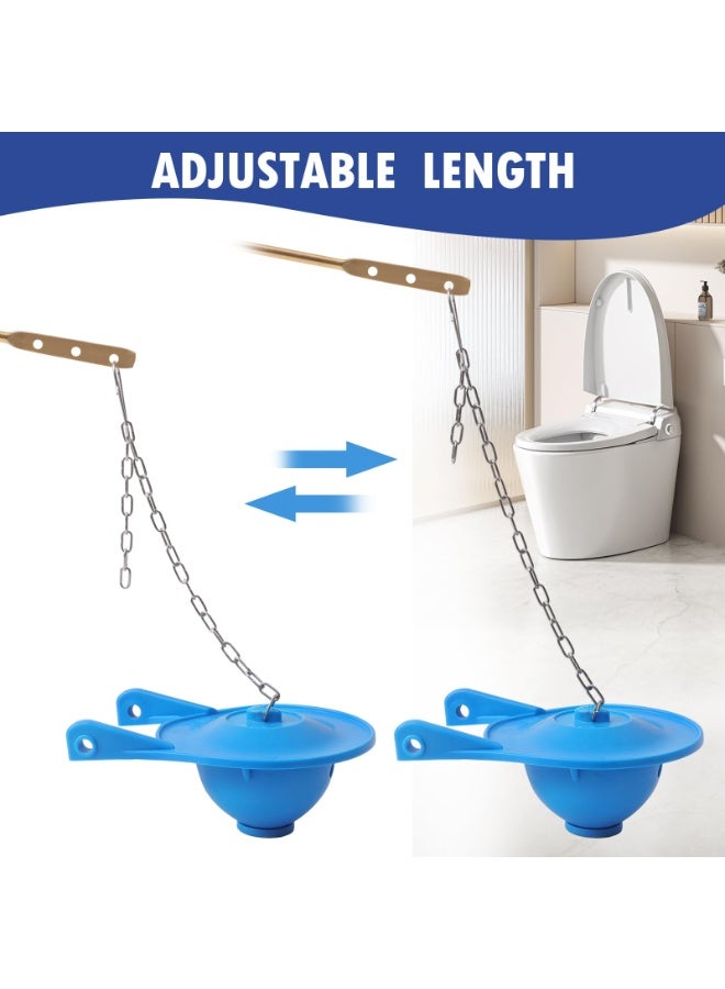SANMUGEED 6 Pcs Stainless Steel Toilets Handle Chains 9.8 inch Toilet Flapper Chain Toilets Flush Lift Chains Universal Toilet Chain Replacement with Hook Ring Flush Flapper Strings for Most Toiletes Flappers - Image 3