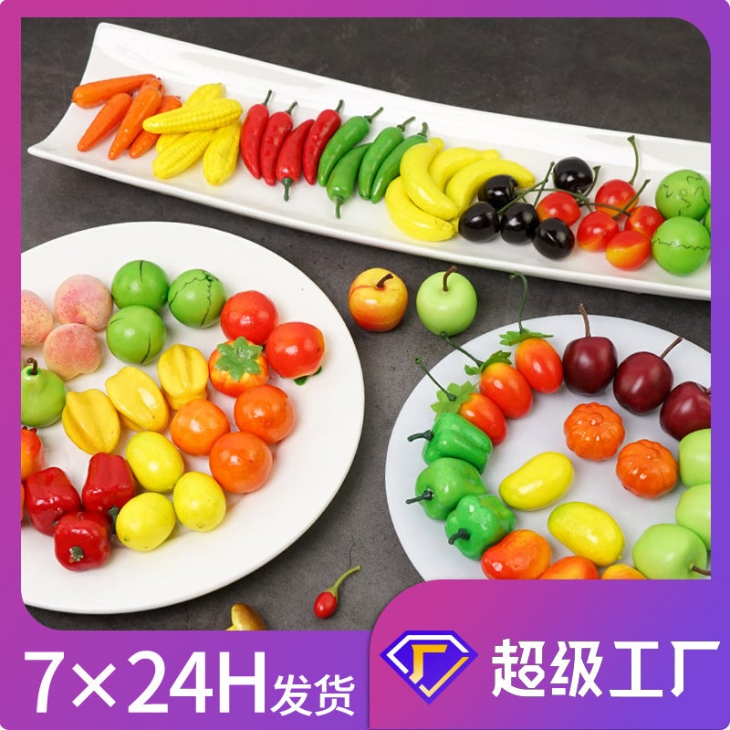 Simulated Mini Foam Fruit Decoration Set – Handmade Small Vegetable Props - Image 1