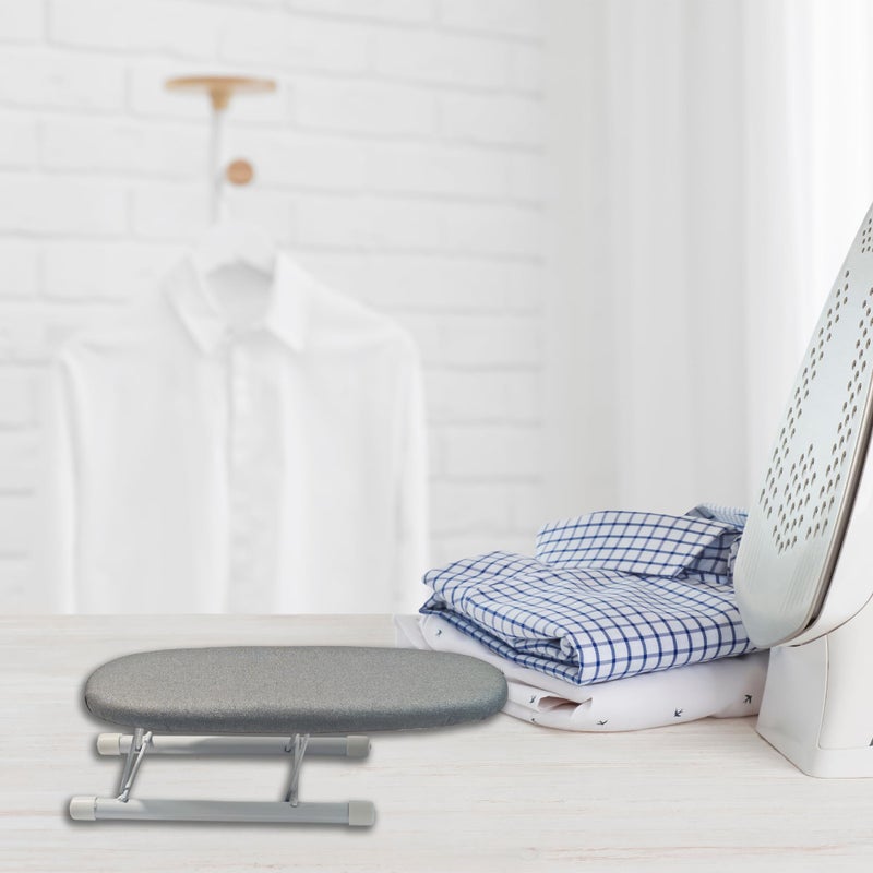 Aogigigio Mini Ironing Board Tabletop - Portable Folding Small Ironing Board with Black Velvet Drawstring Storage Bag, Compact Travel Iron Board for Sleeves, Collars and Small Areas - Image 3