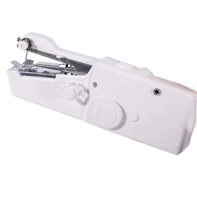 ELECTRIC HANDY SEWING STITCH HANDHELD CORDLESS PORTABLE WHITE SEWING MACHINE FOR HOME TAILORING HAND MINI SILAI WITH ADAPTER STITCH STAPLER STYLE TAILORING STITCHING 1 PC